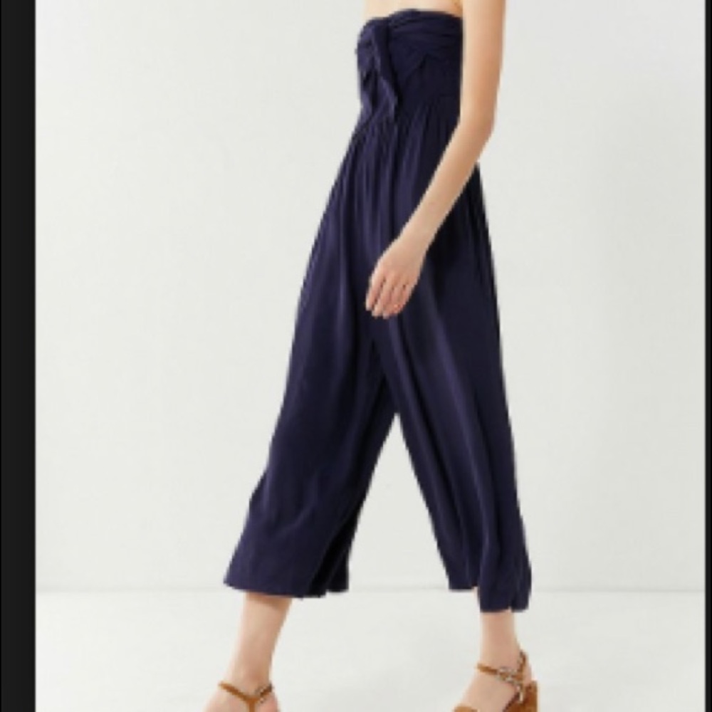 Urban outfitters tie front jumpsuit
